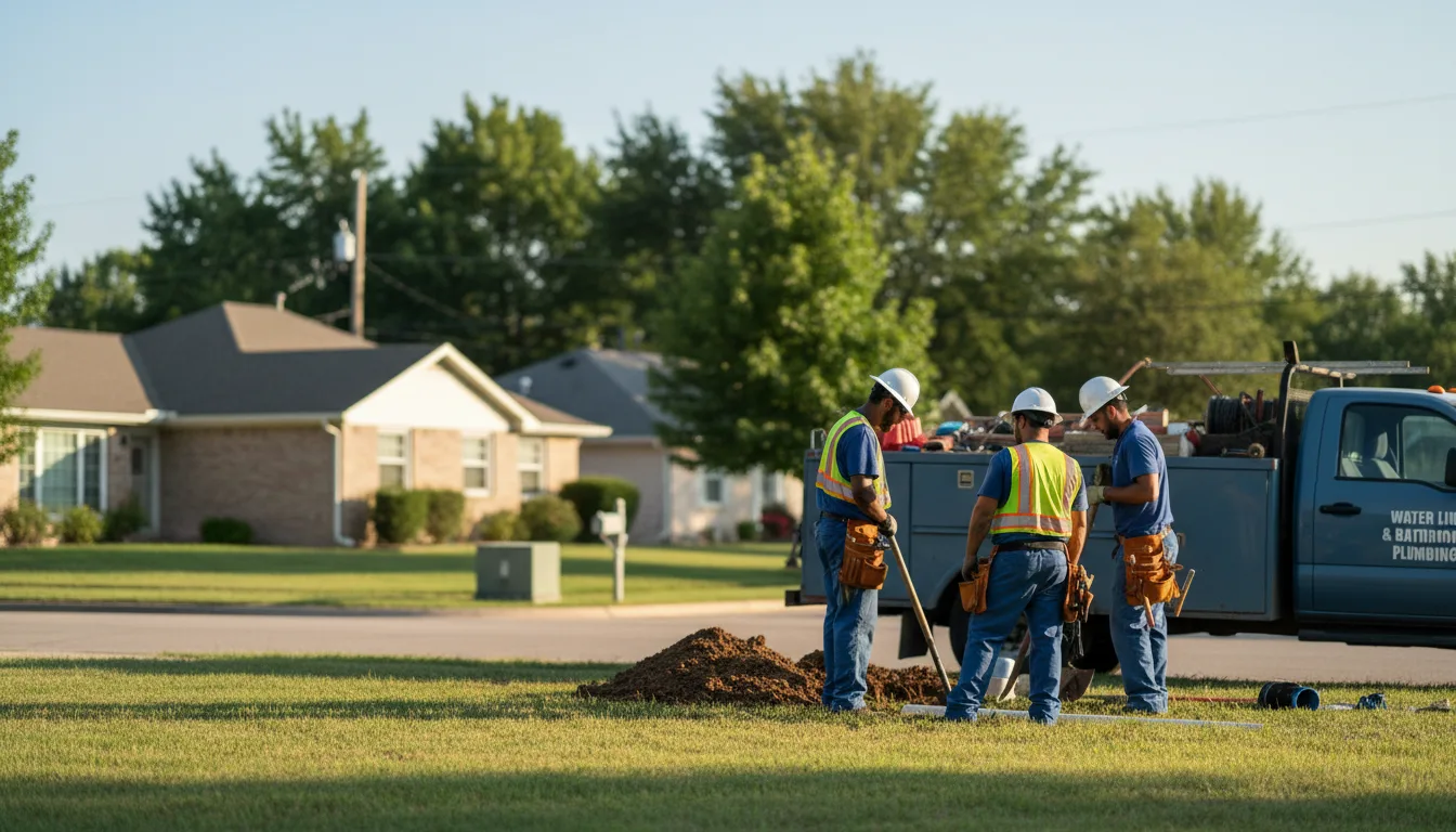 Residential water line and bathroom plumbing service in Inkster, ND
